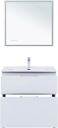 Aquanet Мебель для ванной Алвита New 80 Flat белая матовая – фотография-3