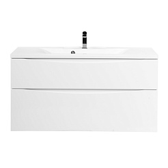 BelBagno Тумба с раковиной Marino-H60 100 подвесная Bianco Lucido – фотография-2