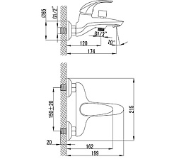 Iddis Смеситель Leaf LEASB00I02 для ванны – фотография-2