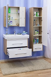 Sanflor Тумба с раковиной Ларго 2 60 вяз швейцарский, белая, Q 60 – фотография-6