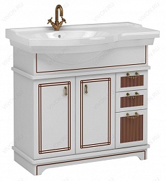 Aquanet Мебель для ванной "Луис 90" L белая (169454) – фотография-2