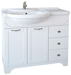 Dreja Тумба с раковиной Antia 90 L белая – фотография-1