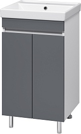Misty Тумба под раковину Майна 50 графит/белая – фотография-2