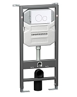 Ceramicanova Система инсталляции для унитазов Envision CN1001W с кнопкой смыва Round белый