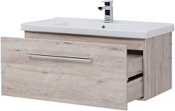 Dreja Тумба под раковину Big Inn 100 подвесная дуб кантри – фотография-8