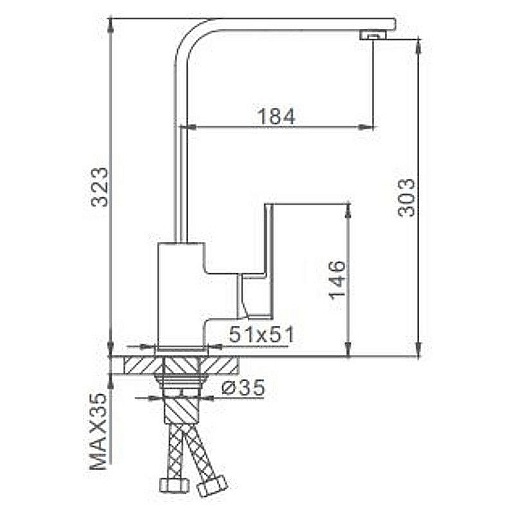 Frap Смеситель для кухни H73 F4073 хром – фотография-4