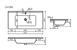Ceramicanova Мебельная раковина Element 91 CN7002MB чёрный матовый – фотография-3