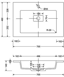 Style Line Тумба с раковиной Лима 70 Plus подвесная эмаль белая матовая – фотография-12