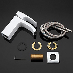 Gappo Смеситель для раковины G07-8 G1007-8 белый/хром – фотография-2