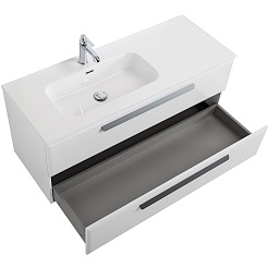 Cezares Тумба под раковину Eco Cer-N 120 L bianco lucido без ручек – фотография-5