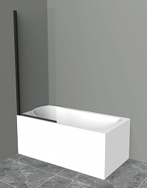 BelBagno Шторка на ванну 90/150 UNO-V-1-90/150-C-NERO – фотография-1