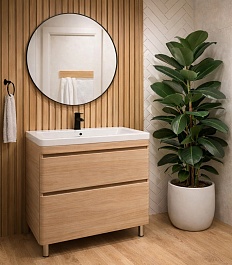 Vivon Тумба с раковиной Atwood 90 напольная дерево – фотография-17