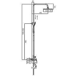 Frap Душевая стойка F2429 черная – фотография-3