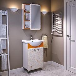 Runo Мебель для ванной Капри 55 оранжевая – фотография-4