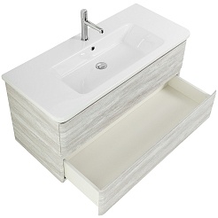 BelBagno Тумба с раковиной Albano-Cer 105 подвесная Rovere Vintage Bianco – фотография-3