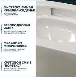 Teymi Унитаз подвесной Martta Vortex T42101 – фотография-9