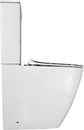 Azario Унитаз-компакт Mirada S AZ-1288A безободковый с бачком с сиденьем микролифт белый – фотография-5