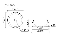 Ceramicanova Мебельная раковина Maya 40 CN12004 белая – фотография-5