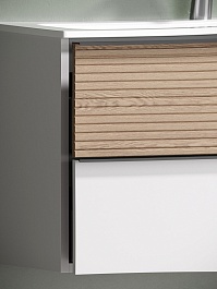 Sancos Тумба с раковиной Delta 100 дуб светлый/белый раковина Grace 101 CN7013 – фотография-3