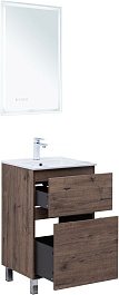 Aquanet Мебель для ванной Алвита New 50 Flat дуб веллингтон табак – фотография-3