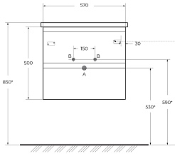 BelBagno Тумба с раковиной Albano-Cer 60 подвесная Pino Scania – фотография-12