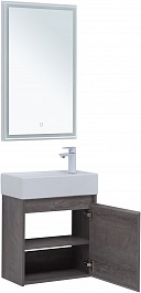 Aquanet Мебель для ванной Nova Lite 50 подвесная дуб рошелье – фотография-3