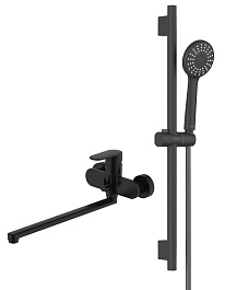 Aquatek Смеситель для ванны Ника AQ1833MB матовый черный – фотография-1