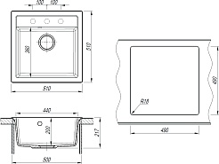 Florentina Мойка кухонная Липси 510 грей – фотография-4