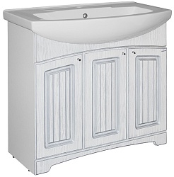 Mixline Тумба под раковину Крит 85 патина серебро – фотография-1