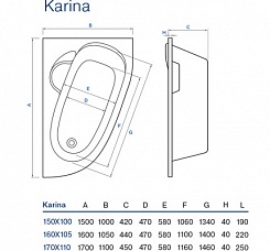 Koller Pool Акриловая ванна Karina 160x105 R – фотография-5