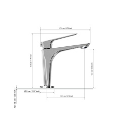 Tokito Смеситель для раковины SENDAL хром TOK-SEN-1011 – фотография-4