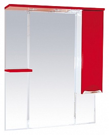 Misty Зеркальный шкаф Кристи 90 R красный, эмаль – фотография-1
