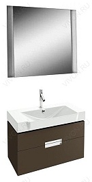 Jacob Delafon Тумба с раковиной Reve 80 коричневая, 2 ящика – фотография-4