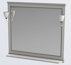 Aquanet Зеркало Валенса 100 белый кракалет/серебро (180145) – фотография-5