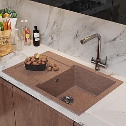 Mixline Мойка кухонная ML-GM31 терракотовая – фотография-4