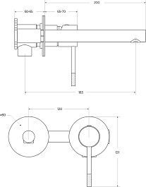 Cezares Смеситель для раковины чаши Relax RELAX-BLI2-2-01-W0 встраиваемый хром – фотография-2