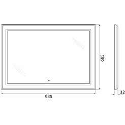 BelBagno Зеркало Kraft 98 SPC-KRAFT-985-685-TCH-WARM – фотография-8