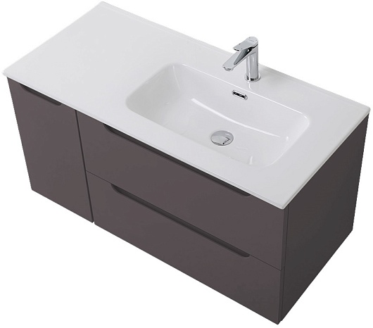 BelBagno Мебель для ванной Etna 100 R подвесная темно-серая матовая – фотография-6