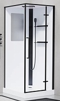 Esbano Душевая кабина ESM-QUADRO-90 (Right) 90x90 профиль чёрный
