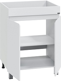 СанТа Тумба под раковину над стиральной машиной Марс 68 2 двери белая – фотография-2