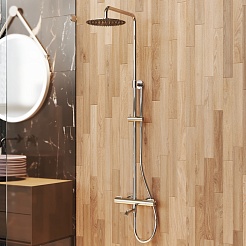 Paini Система душевая Cox 78CR687THSSD250F1B с термоcтатом, поворотный излив, хром – фотография-2