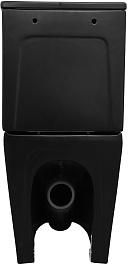 Azario Унитаз-компакт Black Queen AZ-8380 безободковый с бачком с сиденьем микролифт черный матовый – фотография-9