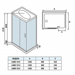 WeltWasser Душевая кабина LAINE 1213 – фотография-2