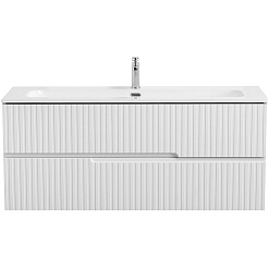 Cezares Тумба с раковиной Duet-N 120 подвесная CZR-8073-120 ясень белый софт – фотография-2