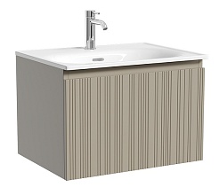 Sancos Тумба с раковиной Code 60 серая платина раковина Sabo 60 CN13001 – фотография-1