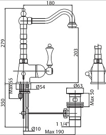 Cezares Смеситель MARGOT-LSM2-02-Bi/A для раковины – фотография-2