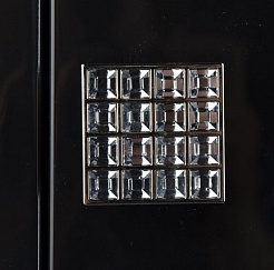 Aquanet Пенал для ванной "Мадонна" черный с кристаллами Swarovski – фотография-2