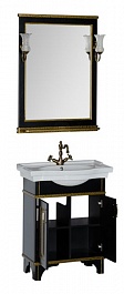 Aquanet Мебель для ванной Валенса 70 черный краколет/золото (180462) – фотография-2
