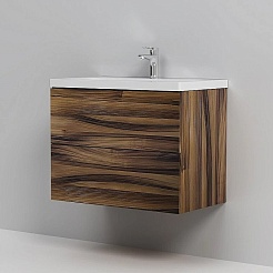 Am.Pm Тумба под раковину Gem 75 подвесная орех – фотография-2