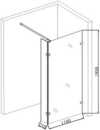 Niagara Душевая перегородка Nova NG-642-11GOLD – фотография-5